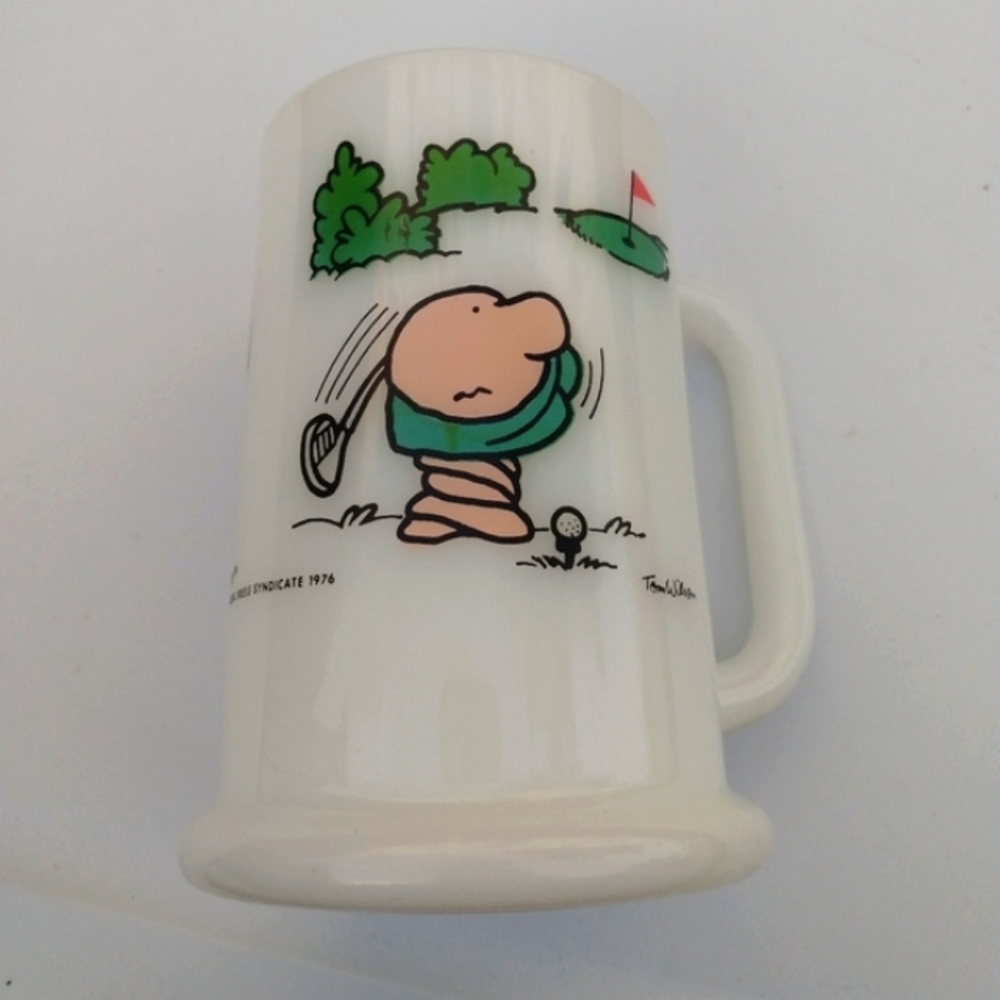 Ziggy world's worst golfer milk glass mug